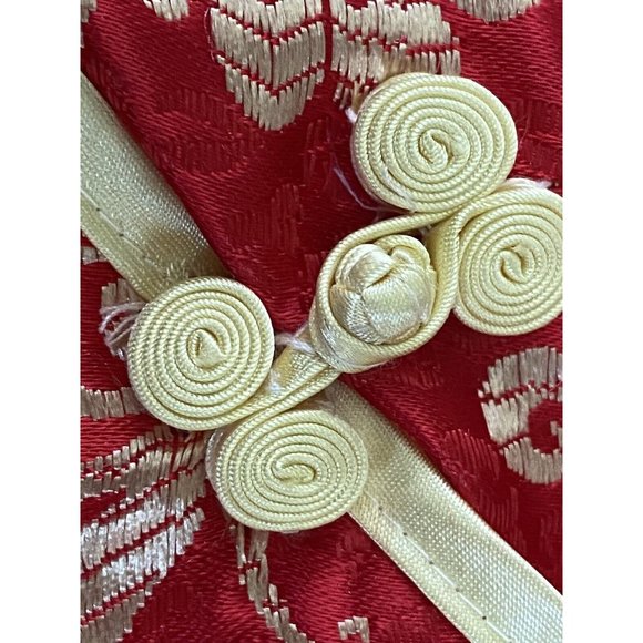 Chinese New Year Baby Boy Girl Shirt Pants Set Red Satin Outfit Size M Kids NWOT - Picture 3 of 16